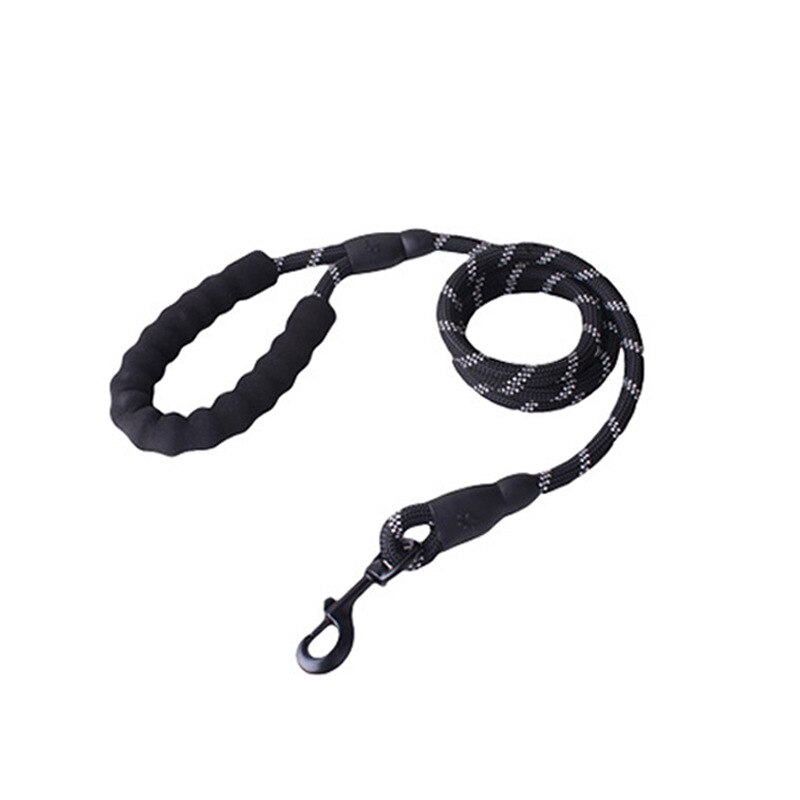 70Kg Pet Hondenlijn Rope Nylon Zinklegering Verstelbare Training Lead Pet Hondenlijn Strap Touw Tractie Hond harnas Kraag Lood: black