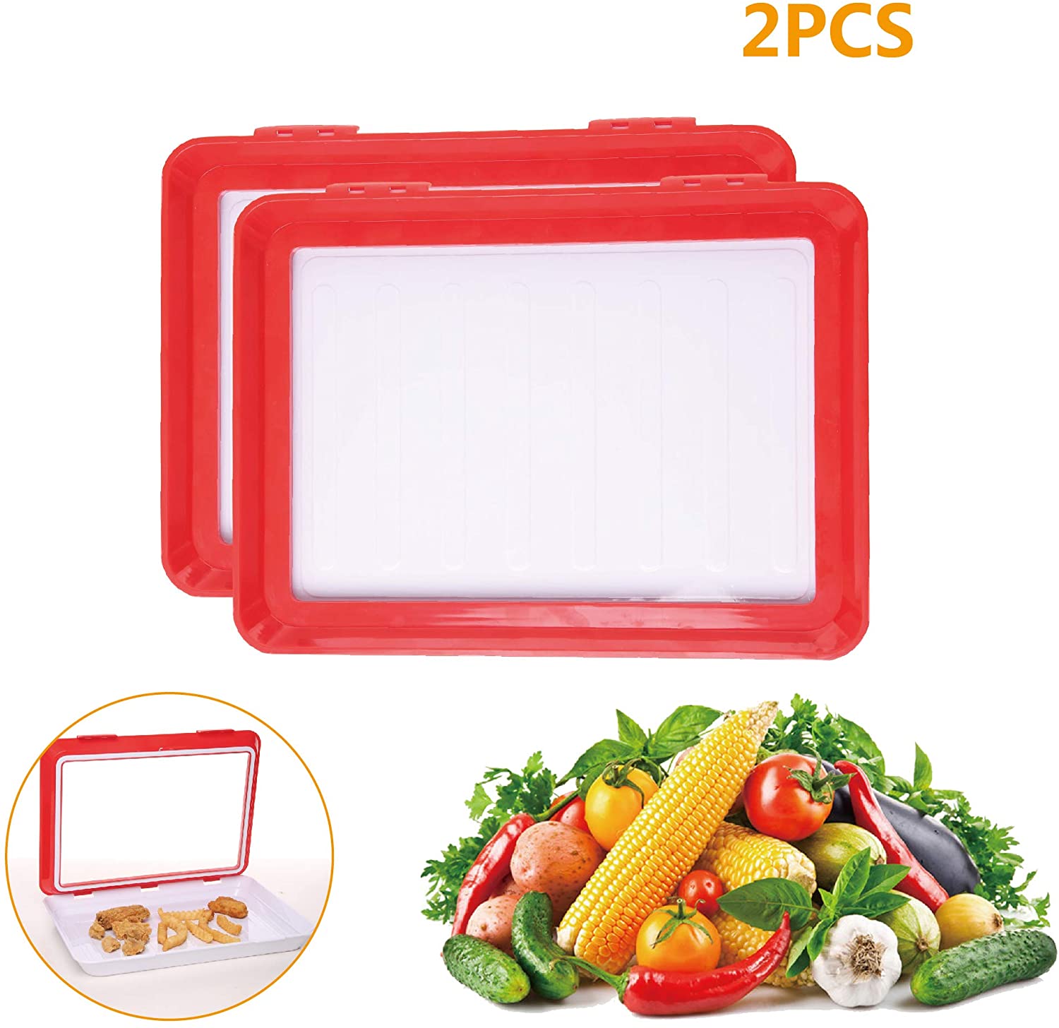 6 stuks voedselconservering plastic bewaarbakje vacuüm met magisch elastisch deksel gezonde afsluiting bewaarcontainer kitc