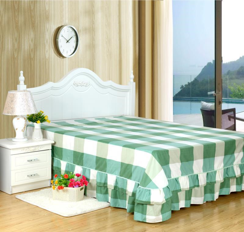 Dobbeltseng dække seng nederdel seng trampolin hovedovertræk fortykning slibning lang hæftning bomuld aktiv trykning og farvning: Grøn