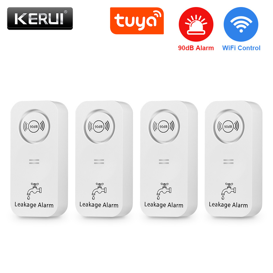 CORINA Draadloze Watersensor 90db Alarm Waterlekkage Detector Lek Alert Monitoring Lek en Druppel Alarm Voor Thuis: green
