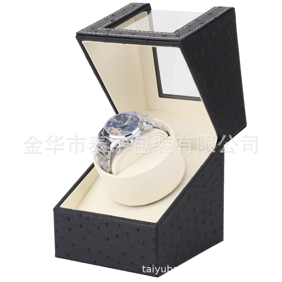 Automatic Watch Winder Box For Mechanical Watches Brand Single Watch Rotator Box Luxury Transparent Case Clock Winder: D