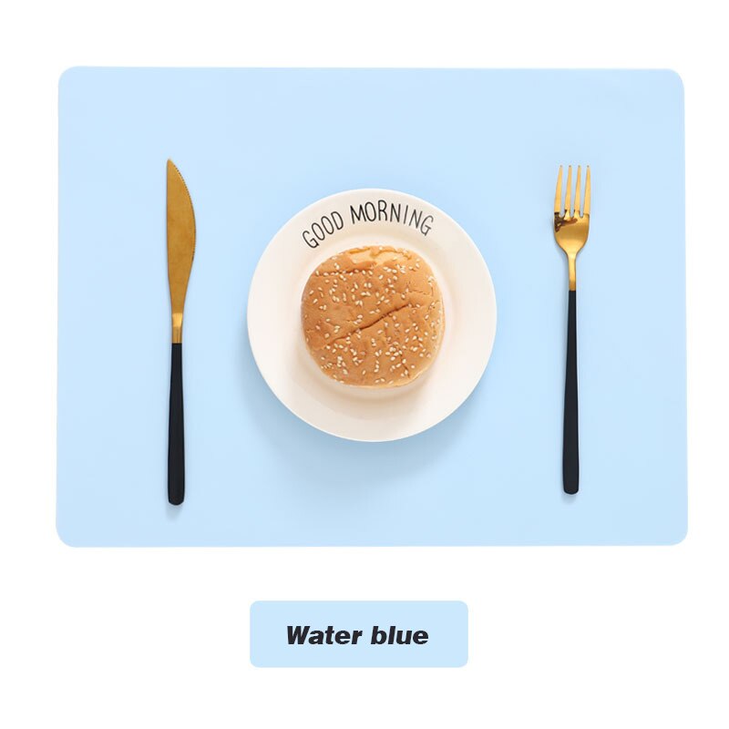 Baby Silicone Placemat Child's Plate Mat Food Grade Silicone Table Pad Waterproof Heat Insulation Kitchen Gadget Easy Cleaning: Brown