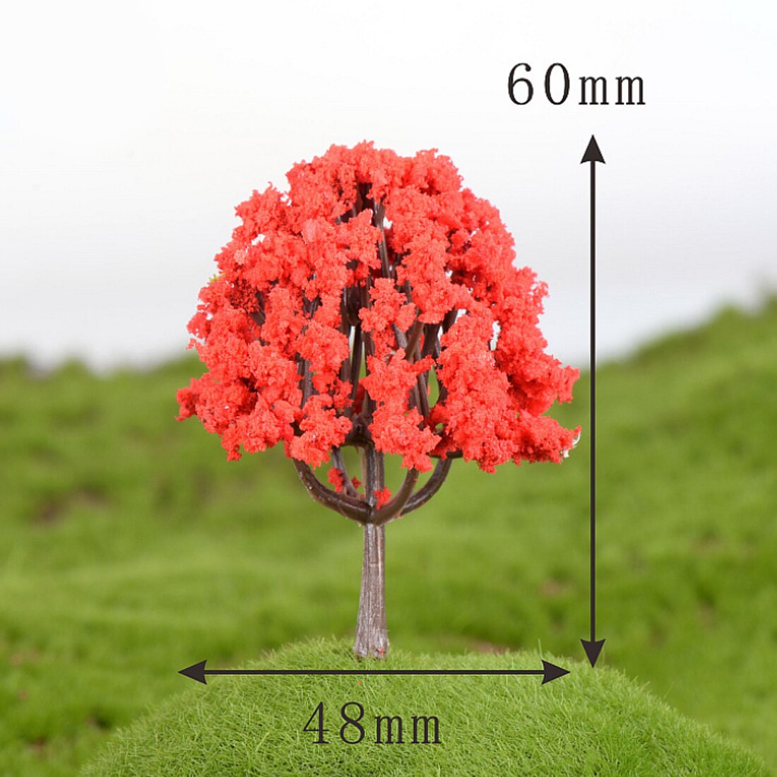 30 Pcs HO 1:85 6.7cm Scale Delonix Regia Model+5.8cm Scale Hibiscus Tree+6cm Scale Kapok Tree Model For DIY Scenery Landscape