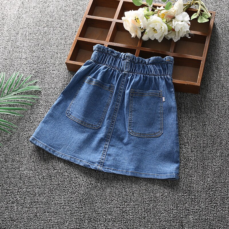 Jupes en Denim pour bébé fille, taille haute, pour enfant et adolescent, printemps été,