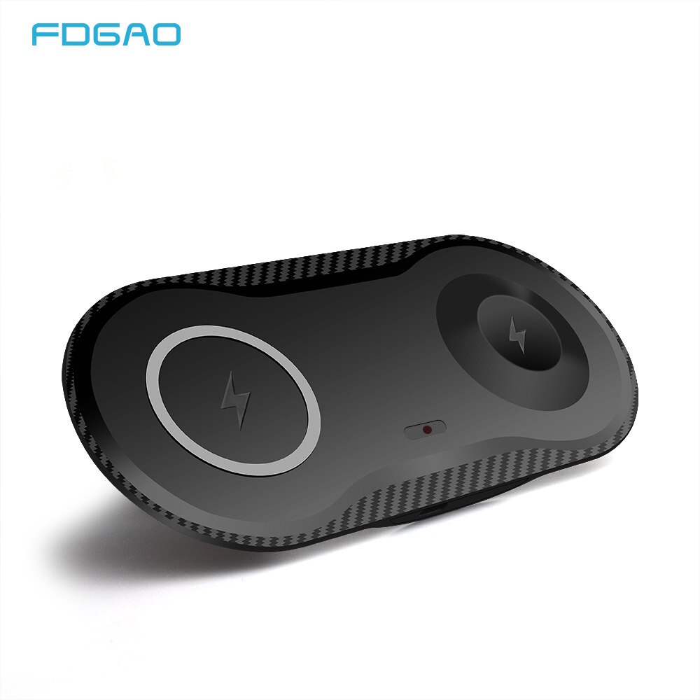 Fdgao 2 in snelle qi draadloze oplader voor iphone 11 pro max xs xr  x 8 plus 1 10w oplaadmat voor apple iwatch 5/4/3/2/1: Default Title