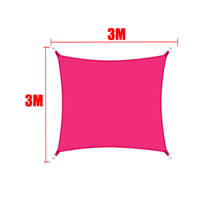Voile pare-soleil étanche Rose rouge 420D carré Rectangle Triangle jardin terrasse auvent piscine ombre Camp randonnée cour auvent: Orange