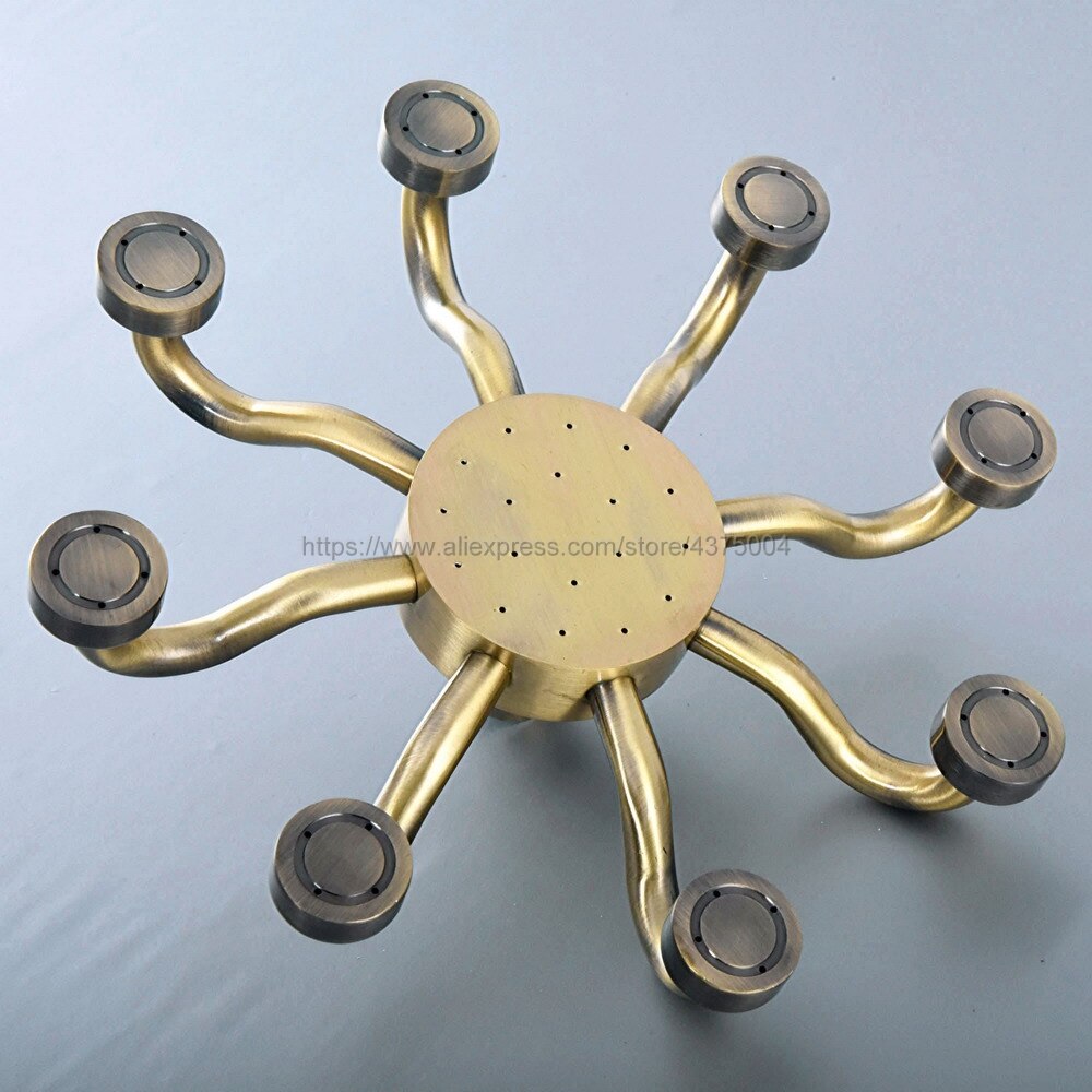 8 Inch Rainfall Shower Head Rainfall Bathroom Top Sprayer Antique Bronze Rain Showerhead Nsh250