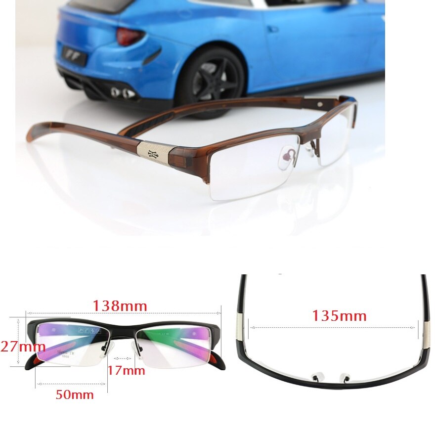 Vazrobe Sport Glazen Frame Mannen TR90 Brillen Brillen Voor Recept Ultra Licht Mode Lenzenvloeistof Niet Overslaan Eyewear