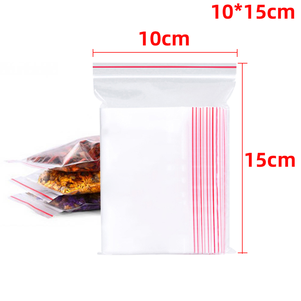 100-500 sztuk Resealable plastikowe torby na zamek błyskawiczny Self Seal wyczyść worek foliowy opakowanie do przechowywania żywności woreczki próżniowe świeże torba organizer: 500PCS / 10x15cm