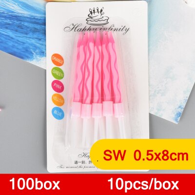 50/100 boxs Birthday candles child cake decorative candle romantic party candles Festive supplies wedding decoration