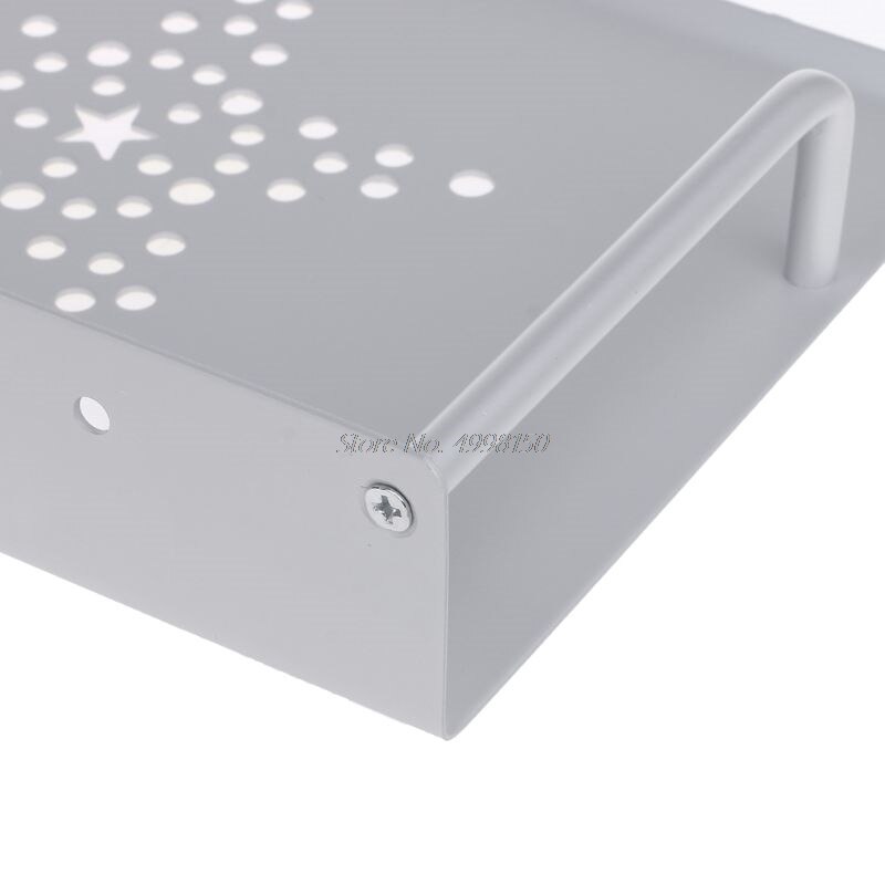 Veggfeste oppbevaring tv-boks ruter hylle set-top-boks braketholder mini pc dvd-spiller stativstativ aluminium ett-lags plass