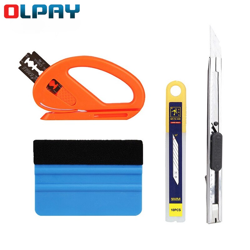 Car Scraper Car Wash Maintenance Squeegee Scraper Tools Vehicle Glass Protective Film Car Window Wrapping Tint Vinyl Tool Kit