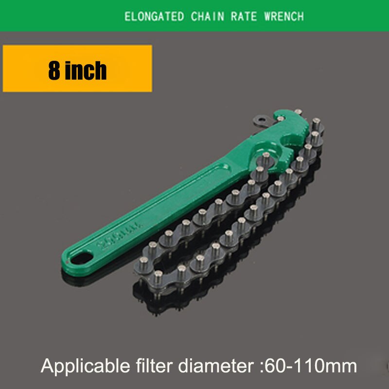 Universal Adjustable Car Engine Oil Filter Wrench Removel Tools Chain Grip Key Wrench Grip Spanner Plier Car Repair Tools: 8 inch chain type
