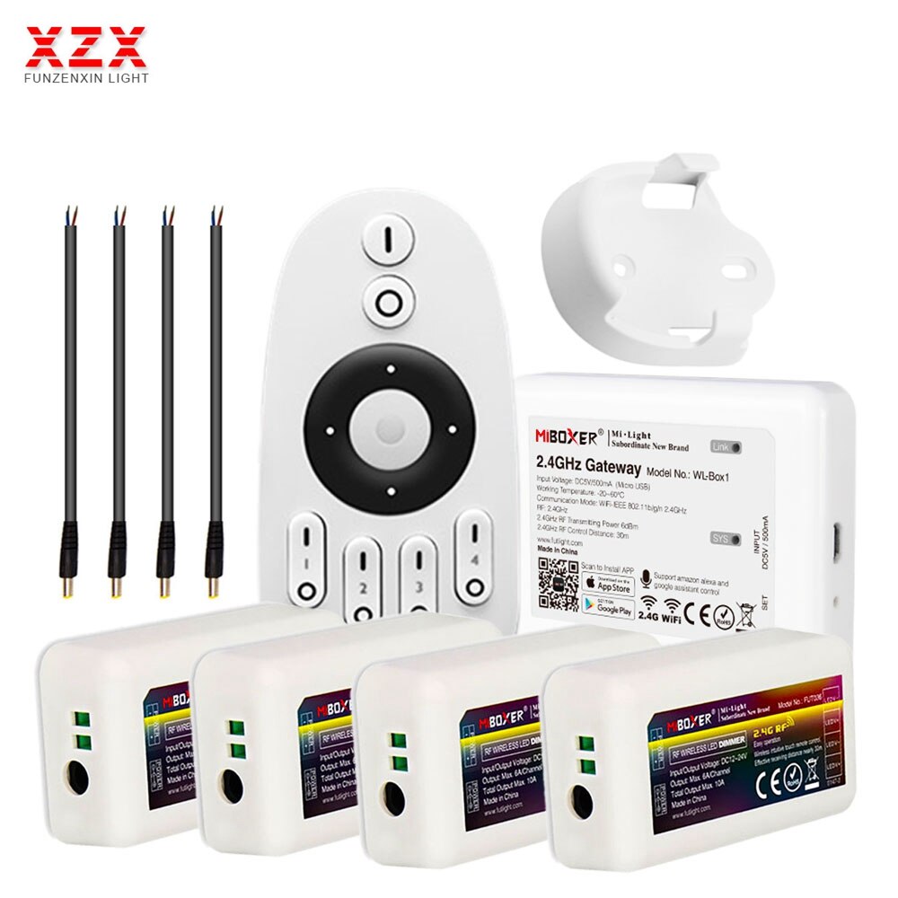 MiBoxer Milight WL-Box1 Wifi Controller 2,4G Dimmer 4-Zone RF CCT Fernbedienung Mit Griff Für 2835 5050 Einzigen farbe Led Streifen Lichter