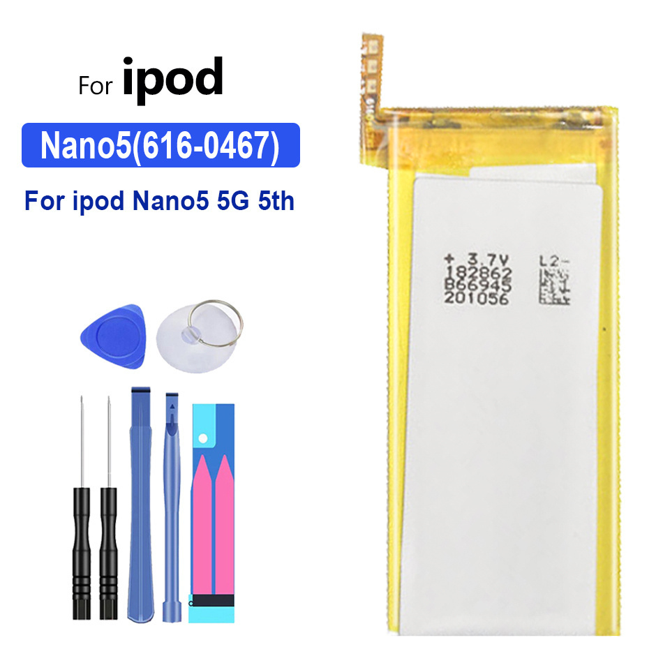 Battery For Apple iPod Nano 1 1st 2 2G 2nd 3 3rd 3th 3Gen 4 4th 5 5G 5th 6 6th 7 7th A1137 4GB 2GB 1GB 8GB 16GB MB903LL/A: GRAY