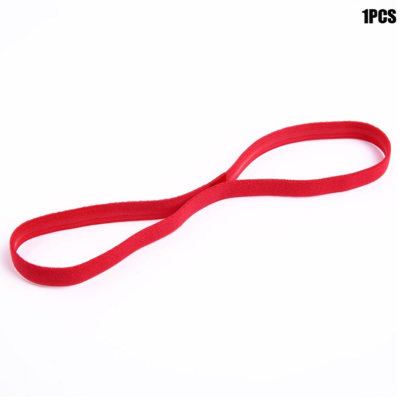 1pcs Head Band Head Wrap Ponytail Holder Elastic Solid Color Hair Rope Band NIN668: big red