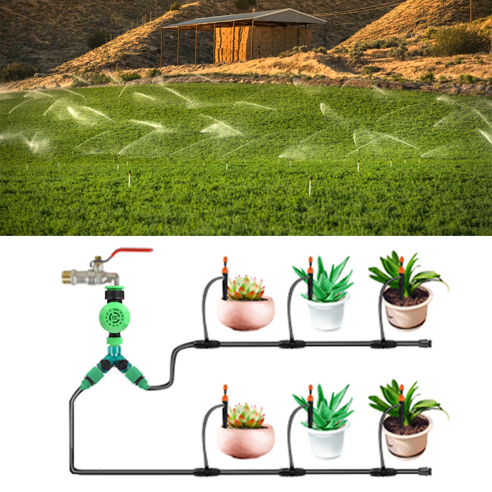 Sistema de Control de riego automático con temporizador de agua por goteo automático para jardín y plantas, sistema de riego con perilla para jardín y flores