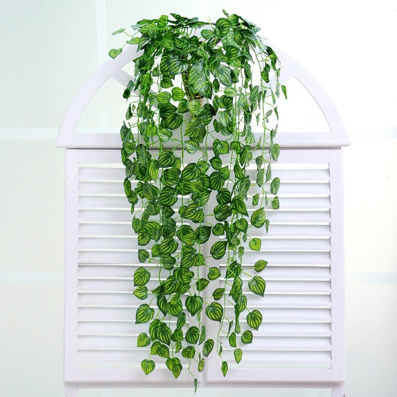 Artificial Outdoor Garden Green Leaf Garlands Hanging Silk Family Office Hanging Garland Man-made Eucalyptus Leaves