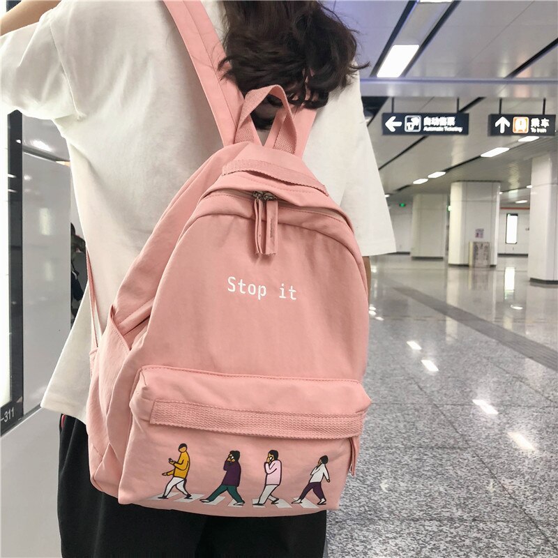 Mooie Stijl Nylon Vrouwen Rugzak Waterdichte Nylon School Rugzak Mode Casual Meisje Satchel Schoudertas Mochila