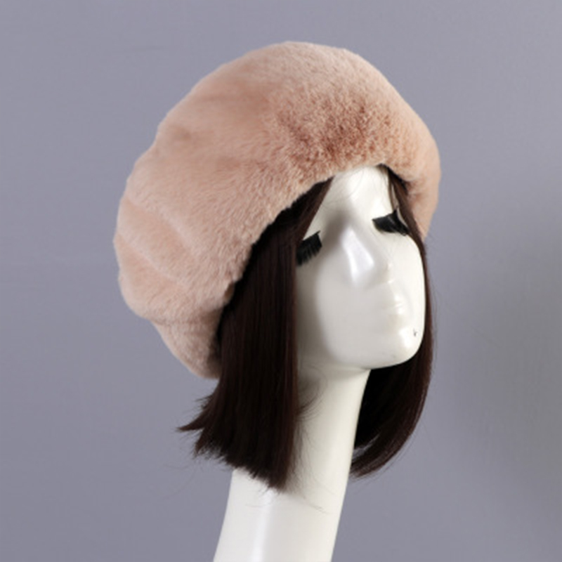 Femmes hiver fausse fourrure plus casquette russe pour les filles de épais moelleux vide haut russe casquette automne oreillette en plein air Ski chapeaux: 9