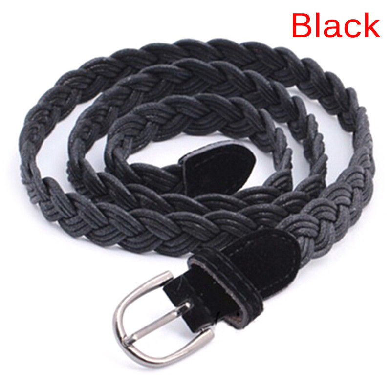 Cinto feminino de cânhamo 6 cores, 102cm, marrom, branco, trançado, cinto para vestido, roupa: Preto