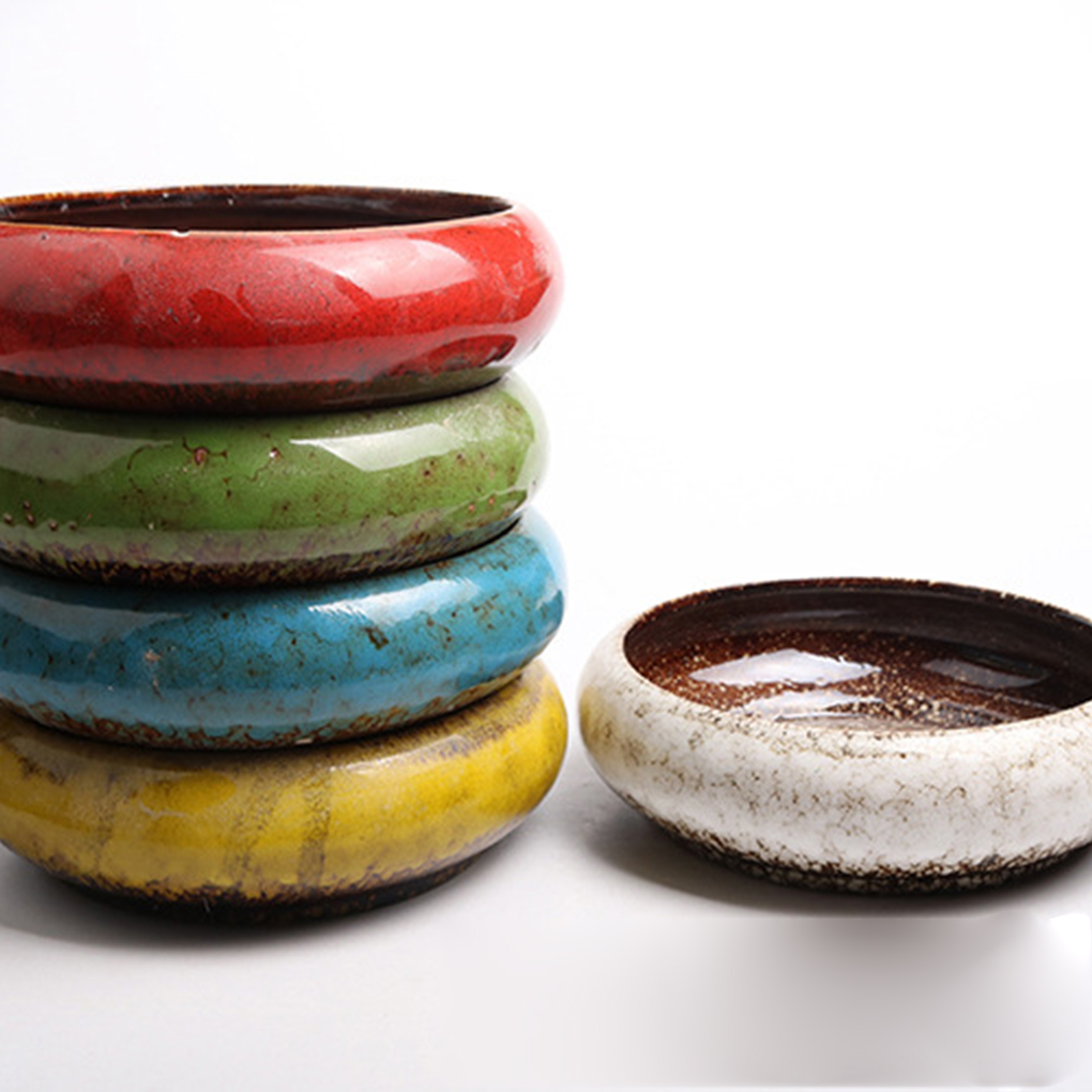 Stevige en duurzame bloempot voor vetplanten, keramische bloempot, rode plantenpot