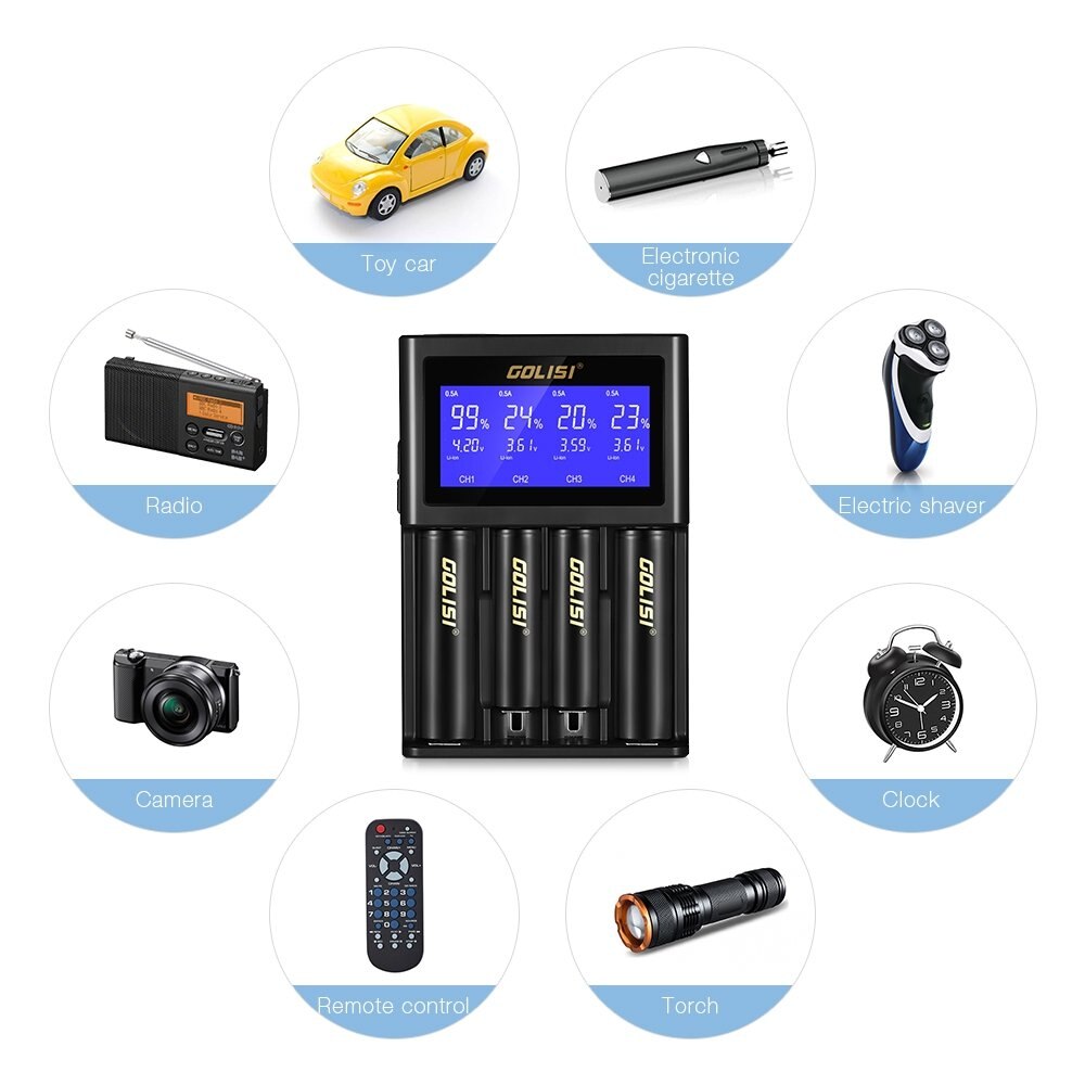 3.7 V 18650 Lader Lithium Ion Batterij Usb Onafhankelijke Opladen Draagbare 18350 16340 14500 Batterij Lader