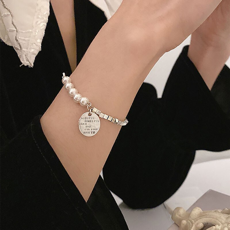 Foxanry 925 Sterling Zilveren Parel Armband Luxe Sieraden Voor Vrouwen Koppels Trendy Elegante Bruiloft Bruid Accessoires: Default Title