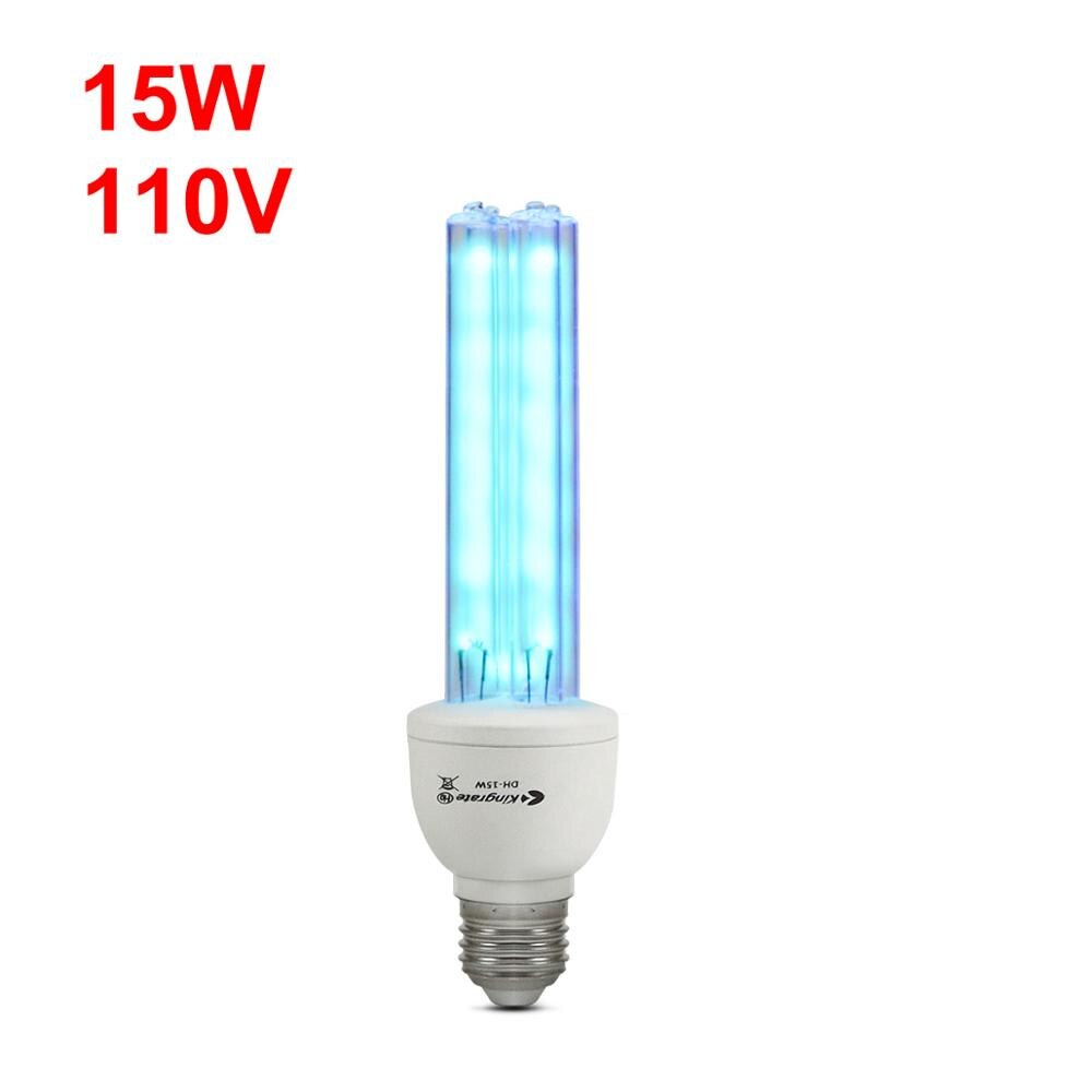 Timing Uv Sterilisator E27 15/25W Uvc Lamp Quartz Licht Buis Desinfectie Lamp 110V 220V Ozon UV-C Bacteriedodende Ultraviolette Lampen: 15W 110V / UVC NO Ozone