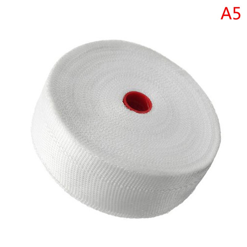 1 Roll White Fiberglass Cloth Tape High-strength Glass Fiber Fibrous Belt Resistant High Temperature 9 Sizes Home Supplies: A5