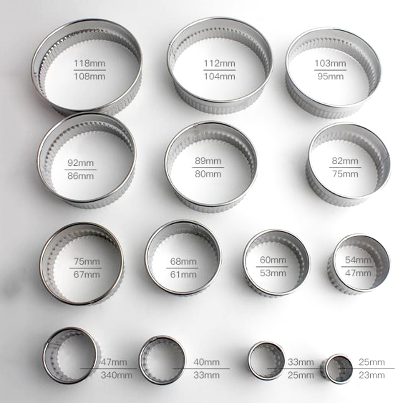 14/11/7 pcs Round Cookie Biscuit Cutter Set Circle Pastry Mold Forms for Donut and Scone Making Mold Form Fondant Tools: 14pcs flower shape