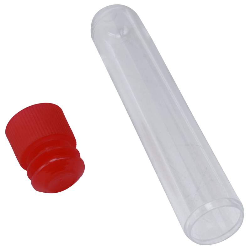 20 Pieces 60 * 12mm Plastic Centrifuge Tube Plastic Test Tube with Screw Cap (Red)