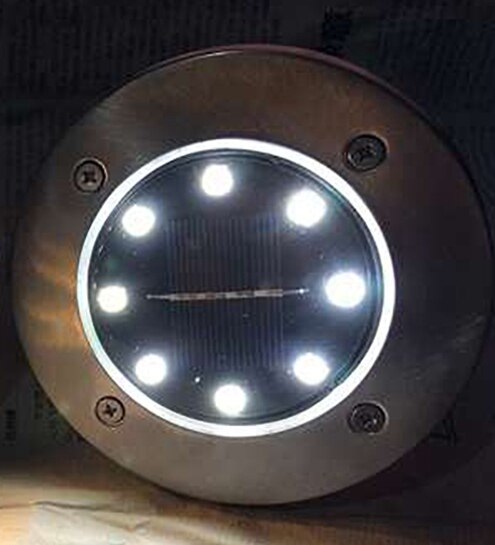 8 solcelledrevne jordlys vandtætte havestier dækslys med 4/8 stk led lampe til hjemmets indkørsel plænevej: Hvid 8 stk