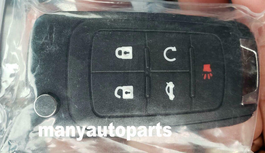 Flip Key Shell geschikt voor CHEVROLET Remote Key Case Fob Vervanging 5 Knop