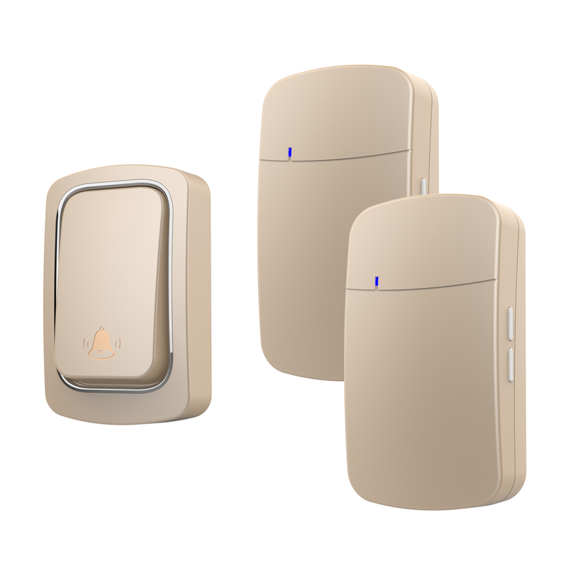 Sonnette sans fil, aucune batterie requise, étanche, auto-alimentée, ensembles de sonnettes de porte, carillon cinétique pour la maison et l'extérieur