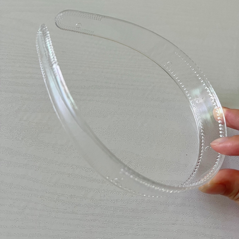 3pcs 8mm/12mm/20mm Clear Plastic Headbands With Teeth Plain Transparent Hairbands for DIY Women Hair Accessories Raw Hair Hoops: Pink