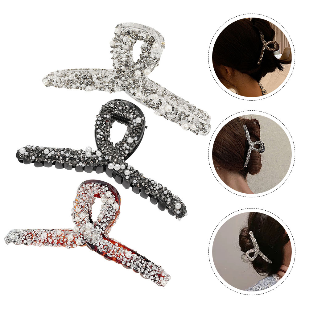 3Pcs Hair Grab Clip Hair Claw Clamp Hair Claw Clip Hair Clamp Holder Styling Tool
