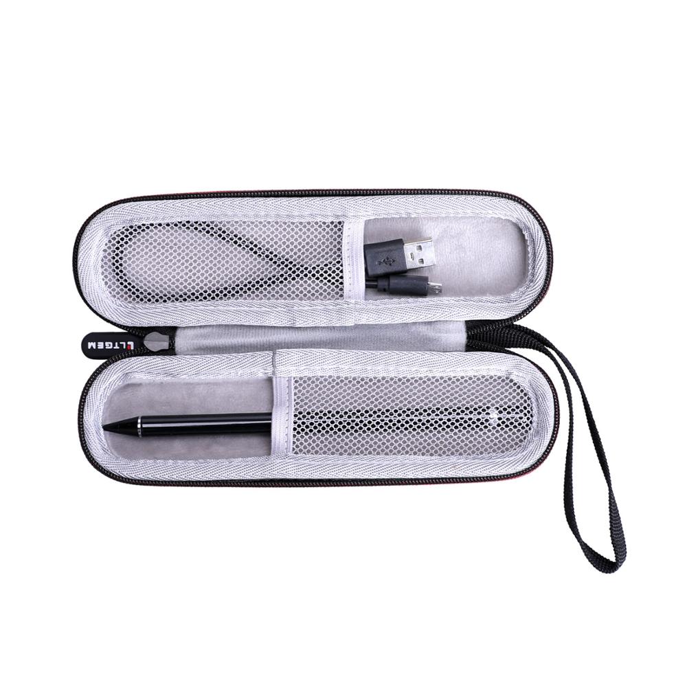 Ltgem à prova dwaterproof água eva caso duro para canetas stylus para telas de toque ponto fino caneta estilista lápis compatível