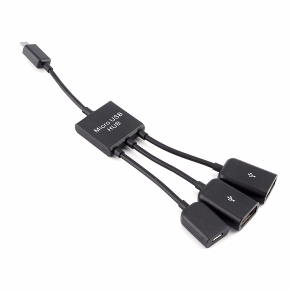 OTG 3/4 Port Micro USB Power Charging Hub Cable Spliter Connector Adapter For Smartphone Computer Tablet PC Data Wire