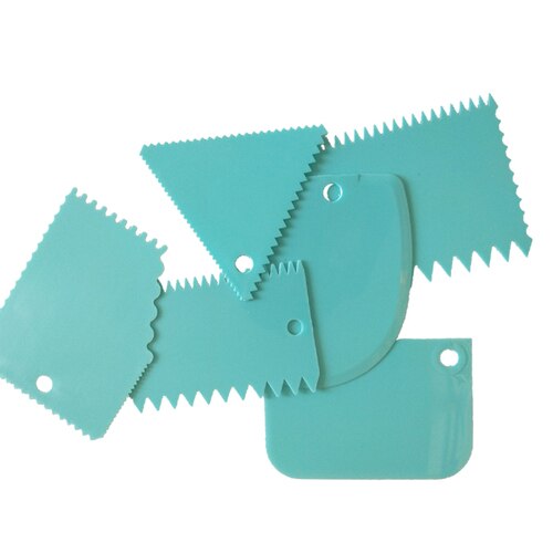 Raspador de plástico para cerámica, herramienta para tallar y esculpir arcilla, con forma de diente, textura de arcilla artesanal, 6 piezas: 6pcs Blue
