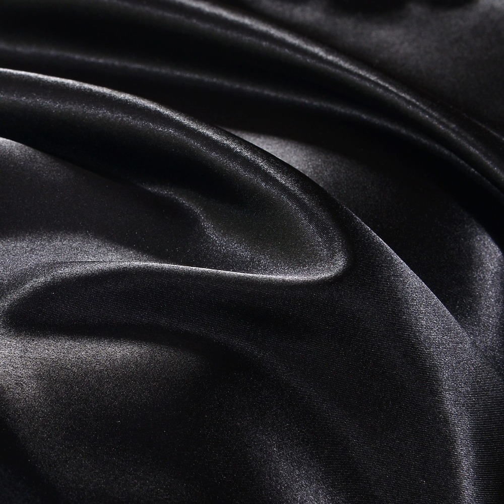 Satin soie Drap Housse sur élastique couleur unie protège matelas draps de lit sur bandeau élastique Drap Housse de Matela Queen King