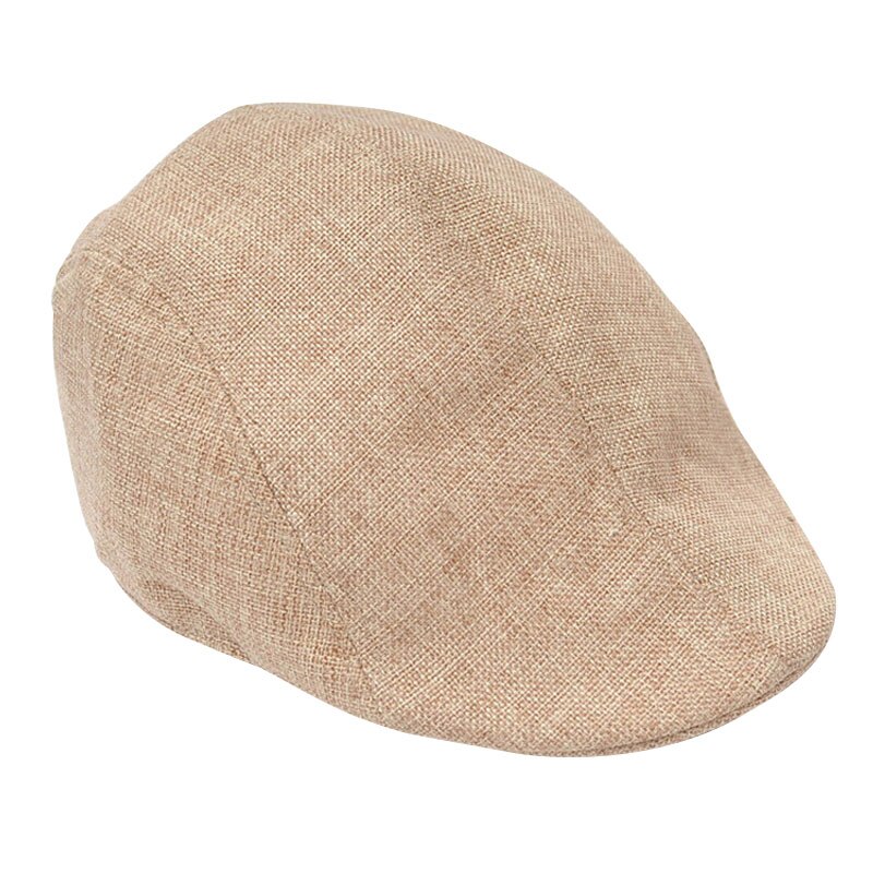 Baretter chauffør cabbie golf gatsby kasket mænd afslappet nyhedsdreng hat gentleman klassisk vedbend hat retro vinter baret kasket solide flade hatte: Beige