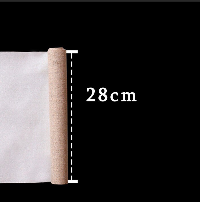 Linnen Blend Primed Leeg Canvas Voor Schilderen Laag Olieverf Doek 1m Een Roll, 28/38/48/58 breedte: 28CM