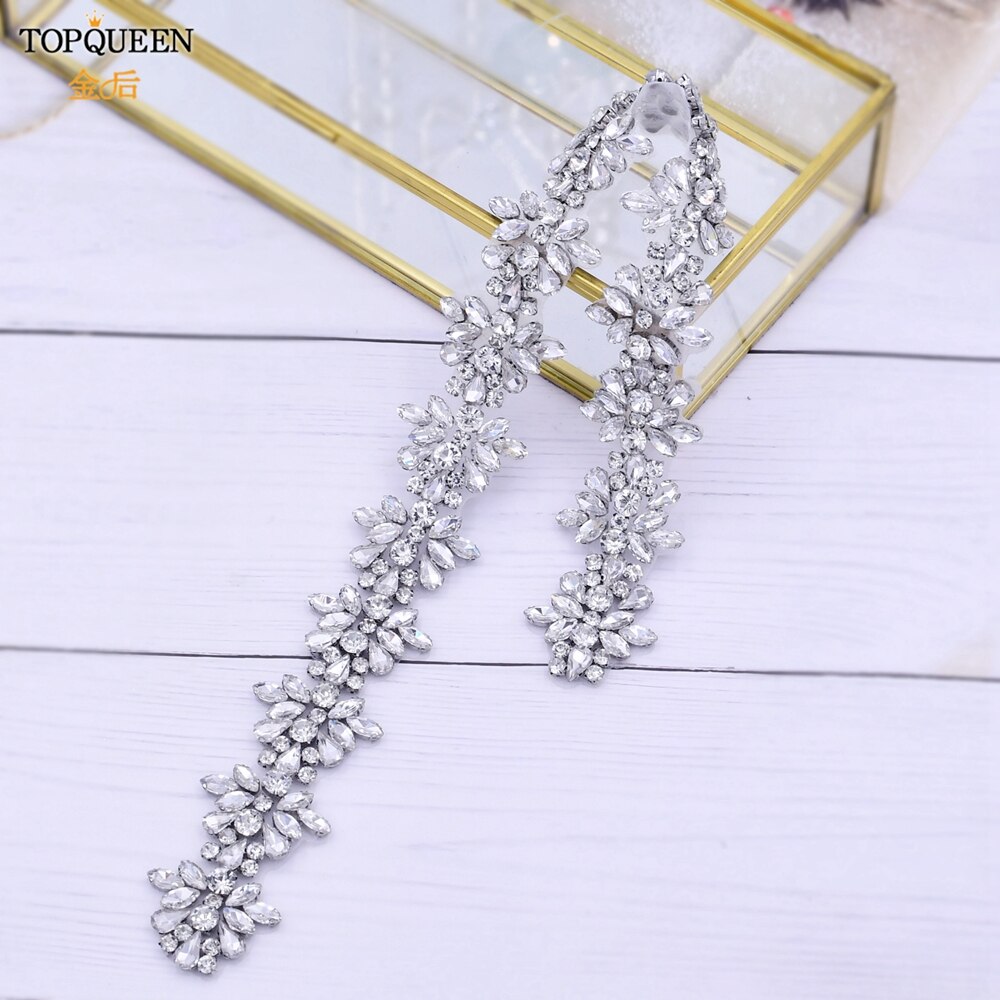 Topqueen s269 faixas de cristal de strass femininas dama de honra festa à noite cinto vestidos de noiva acessórios cintura cintos nupciais