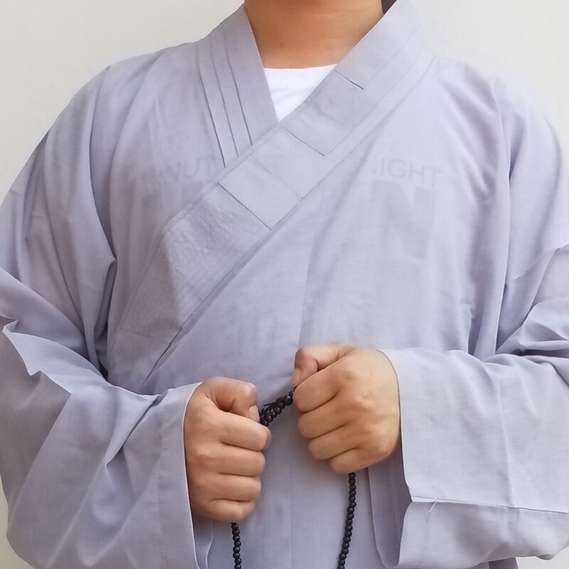 Buddhistisk munkrock kinesisk shaolin munkrock män traditionell buddhistisk munkkläder uniform shaolin munkkläder sommar