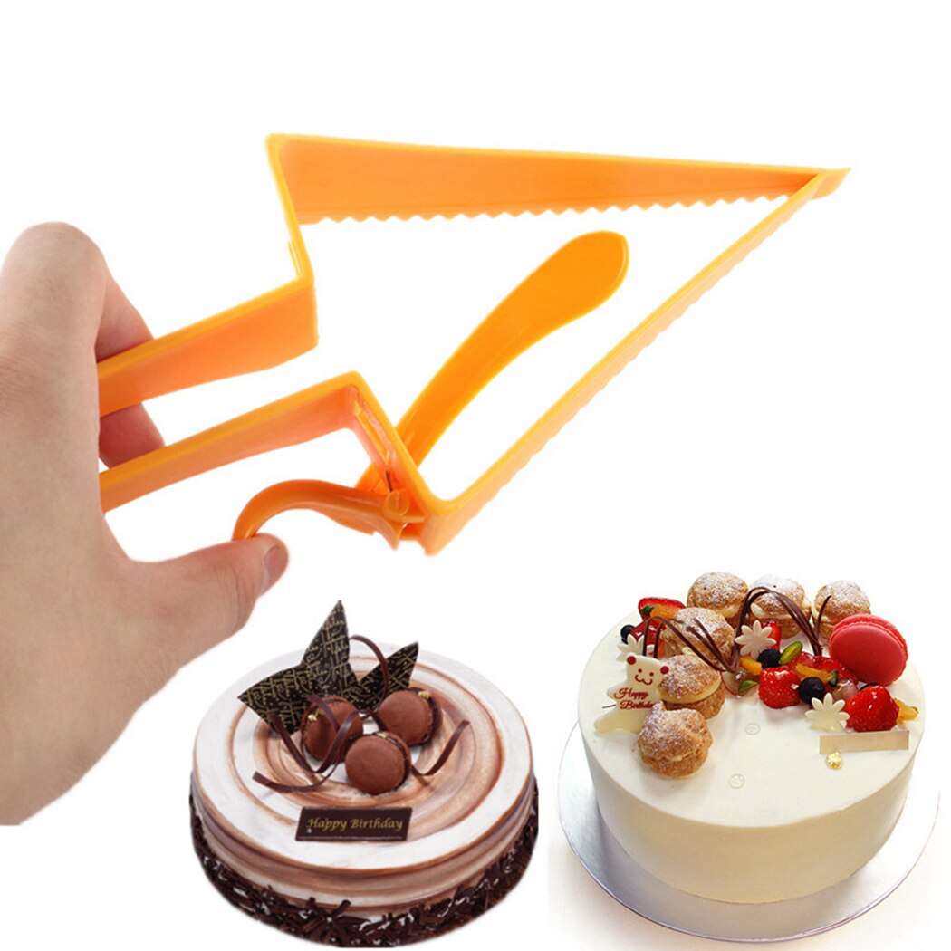 2 PCS Driehoekige Taart Cutter Plastic Cake Mes Separator Cutter Mold Cake Schop Bakken Tools Keuken Benodigdheden