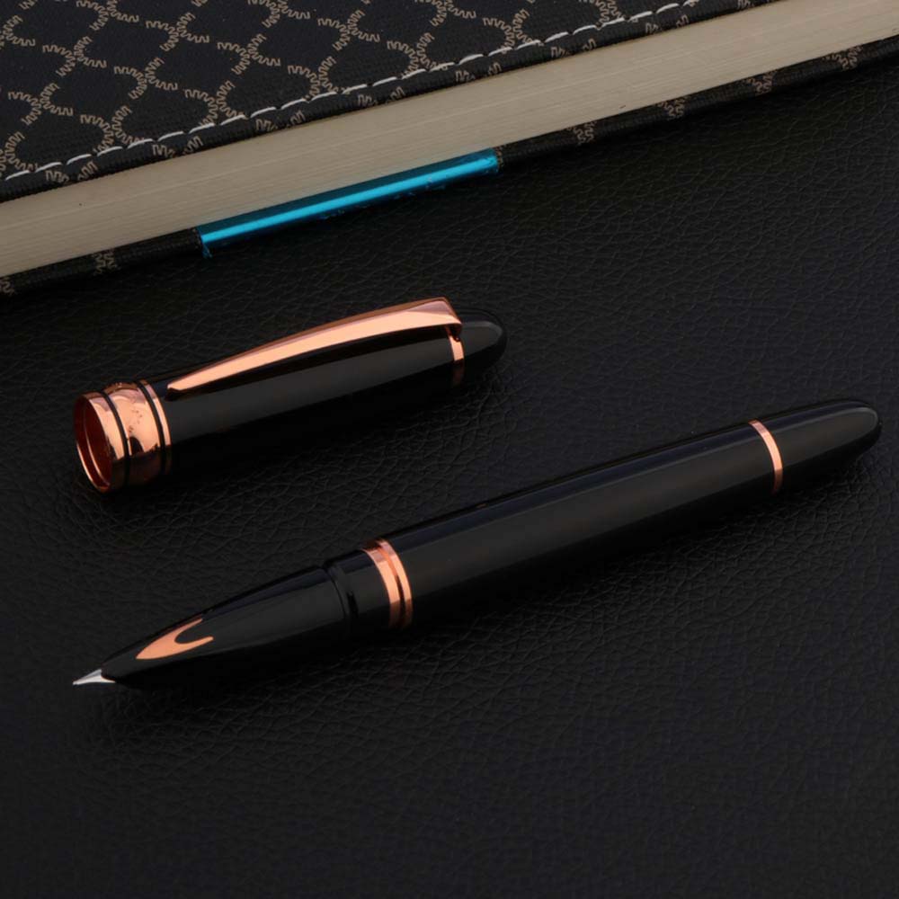 Luxury Yong Sheng 6100 Fountain Pen Metal BLACK Classic ROSE GOLDEN Pen Stickers Stationery Office School Supplies Writing: Default Title