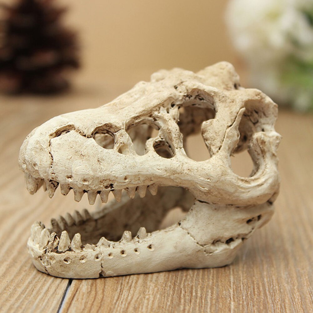 Crocodile Skull Fish Tank Cave Reptile Decoration Aquarium Ornament Halloween
