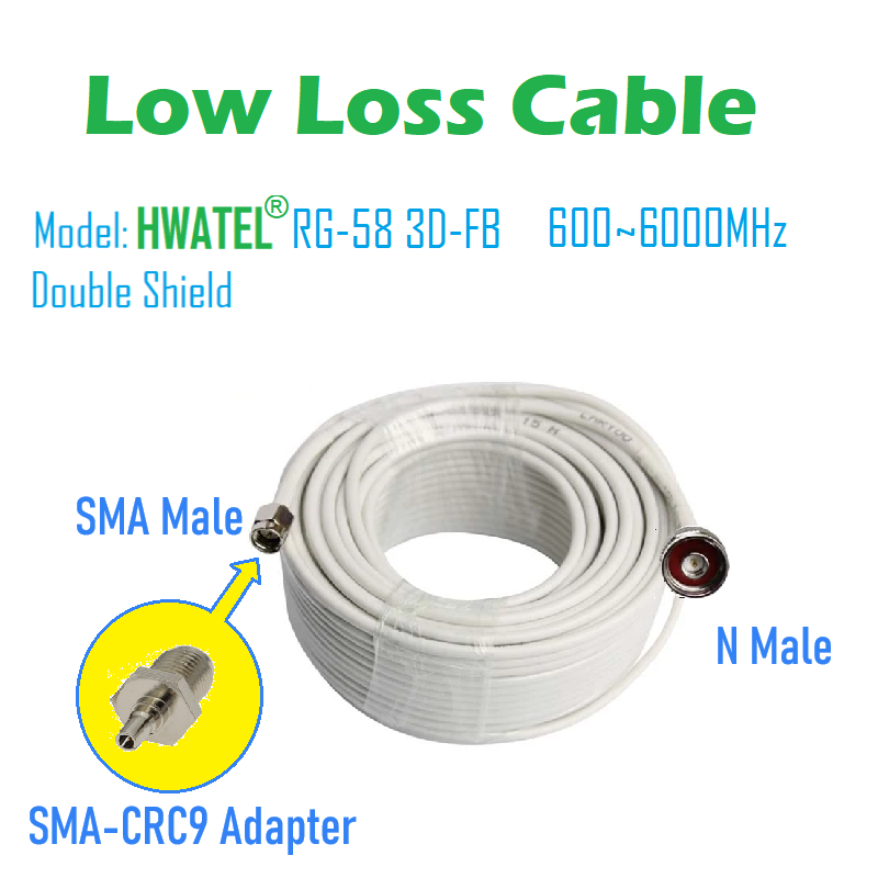 Original HWAWEI LOW LOSS Radio Frequency RF Coaxial Cable RG58 RG-58U Feeder Cable with N Male SMA TS9 CRC9 Connector for Router: PURPLE