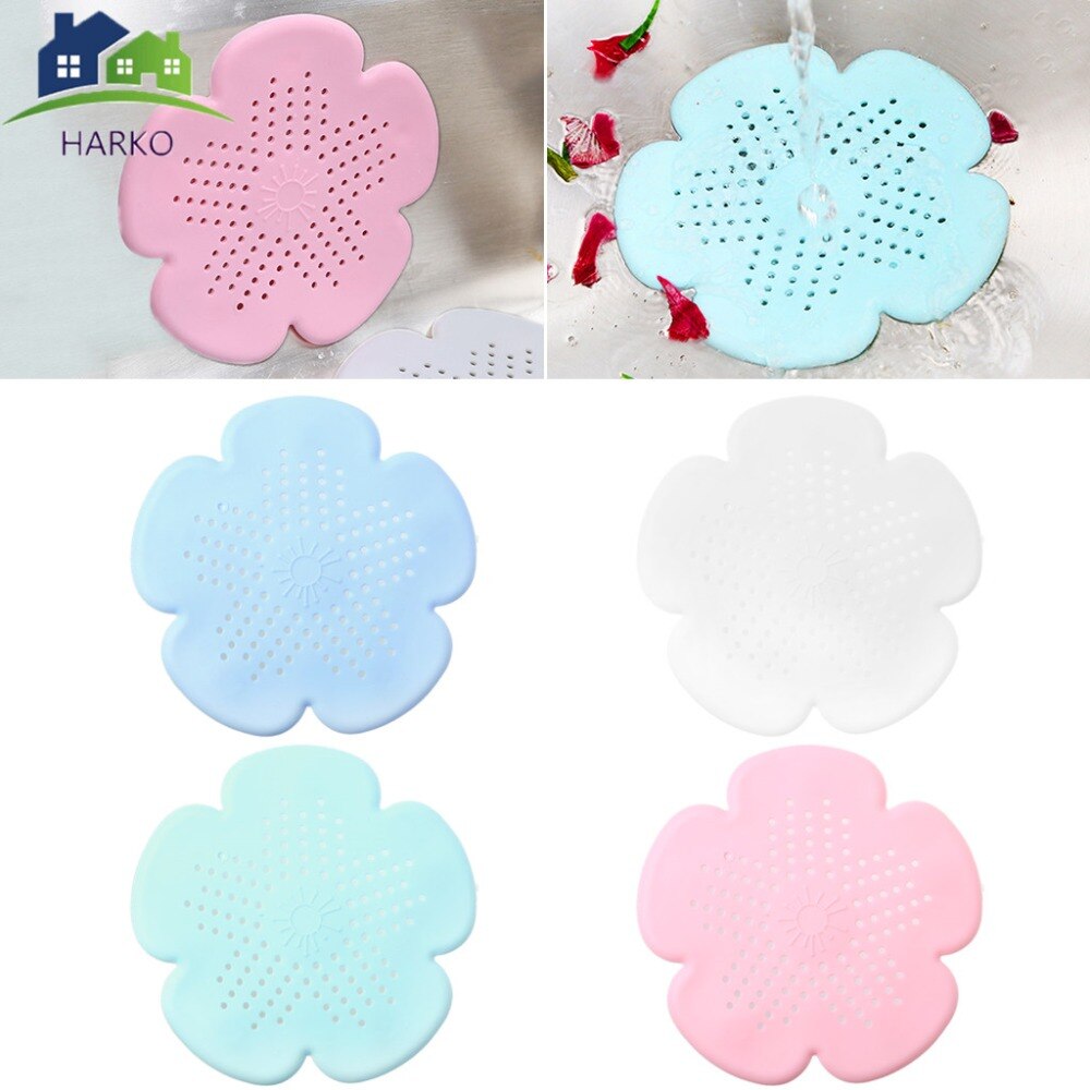 Scurgere chiuveta de bucatarie in forma de floare dispozitiv de prindere a parului din silicon dop de baie sitatoare capac de dus filtre pentru chiuveta scurgere de podea
